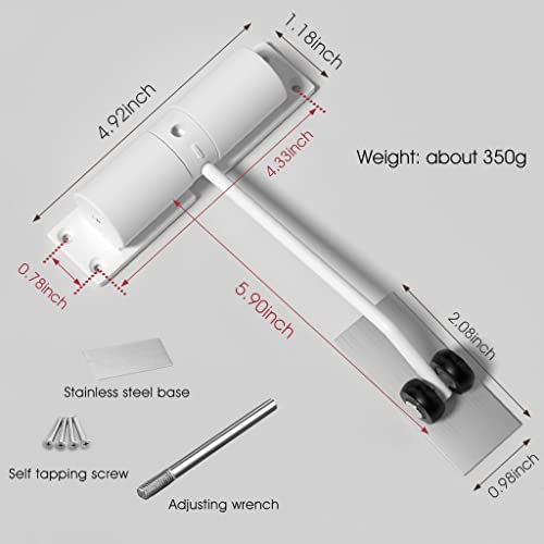 HASTHIP® Automatic Door Closer Zinc Alloy Spring Adjustable Closing Hinge Quiet for Wooden Metal Doors Security Use Up to 30 Kgs White 3 PCS HASTHIP® Automatic Door Closer Zinc Alloy Spring Adjustable Closing Hinge Quiet for Wooden Metal Doors Security Use Up to 30 Kgs White 3 PCS